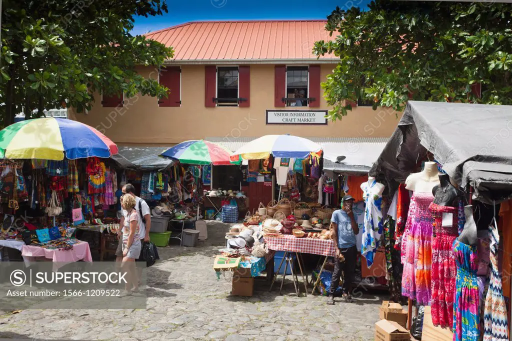Dominica, Roseau, Old Market