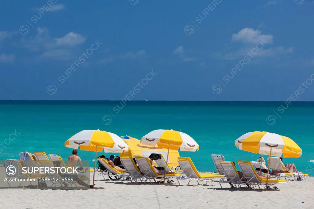 USA, Miami Beach, view of Miami Beach from the Beachwalk