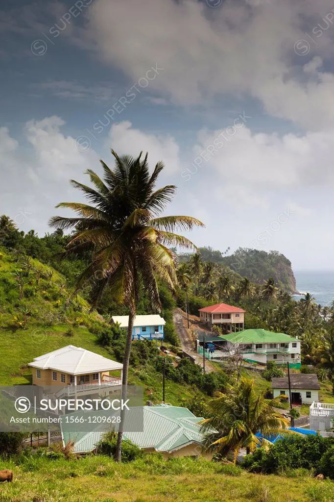 St  Vincent and the Grenadines, St  Vincent, Windward Coast, houses, Grants Bay