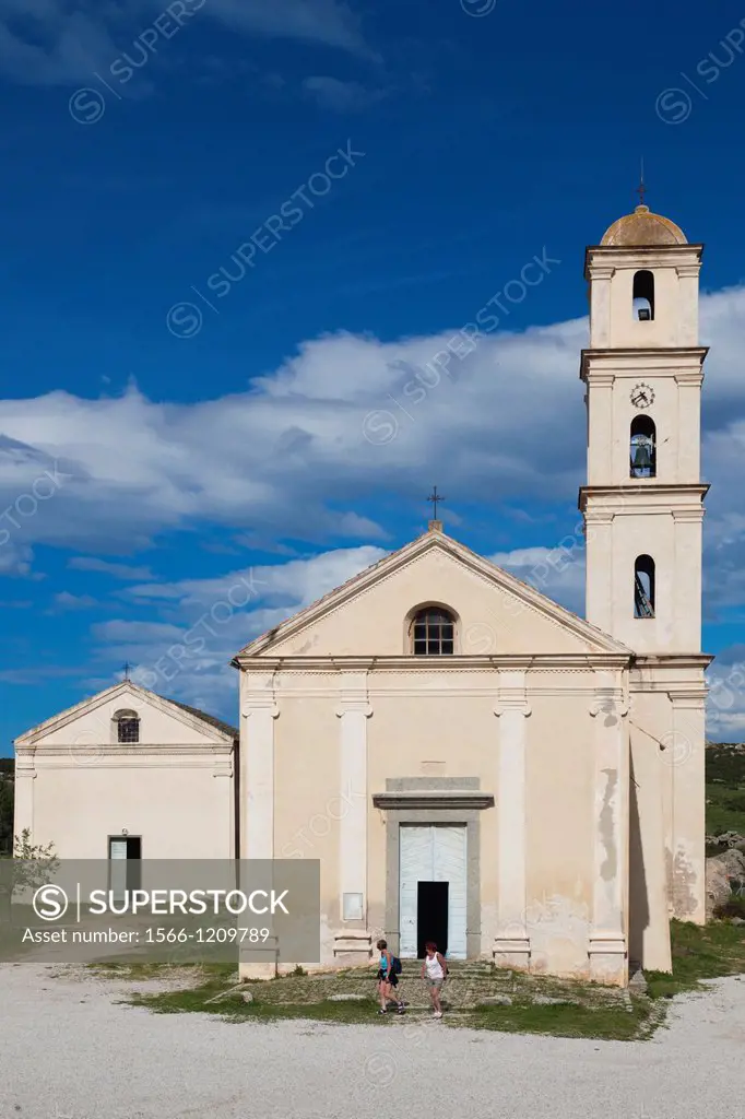 France, Corsica, Haute-Corse Department, La Balagne Region, Sant Antonino, town church