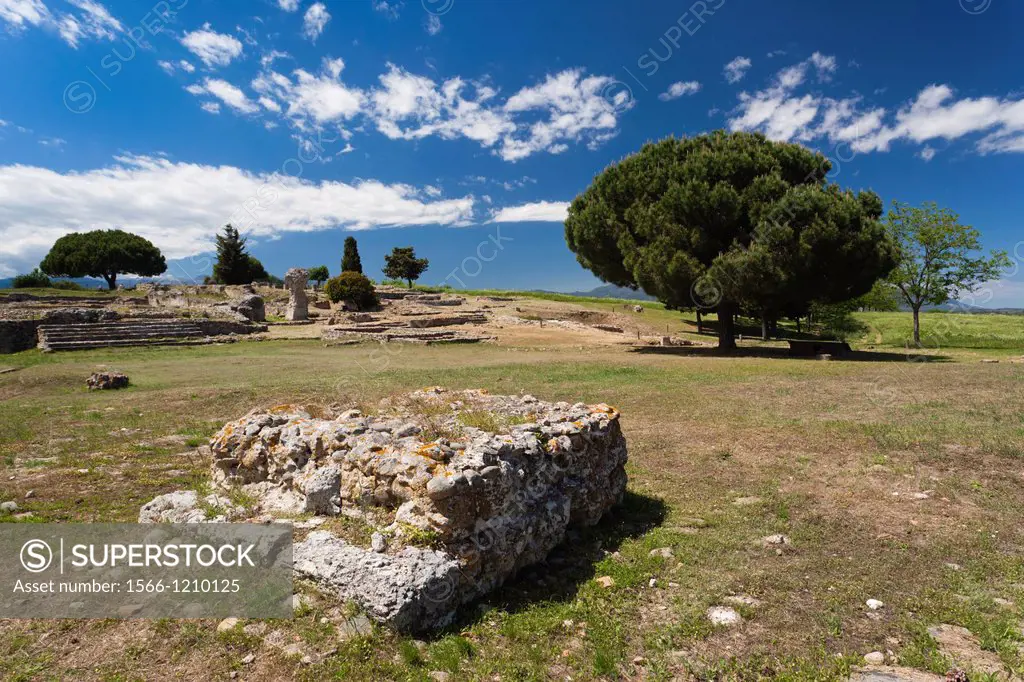 France, Corsica, Haute-Corse Department, Costa Serena Region, Aleria, Ancient Aleria, Greek and Roman ruins
