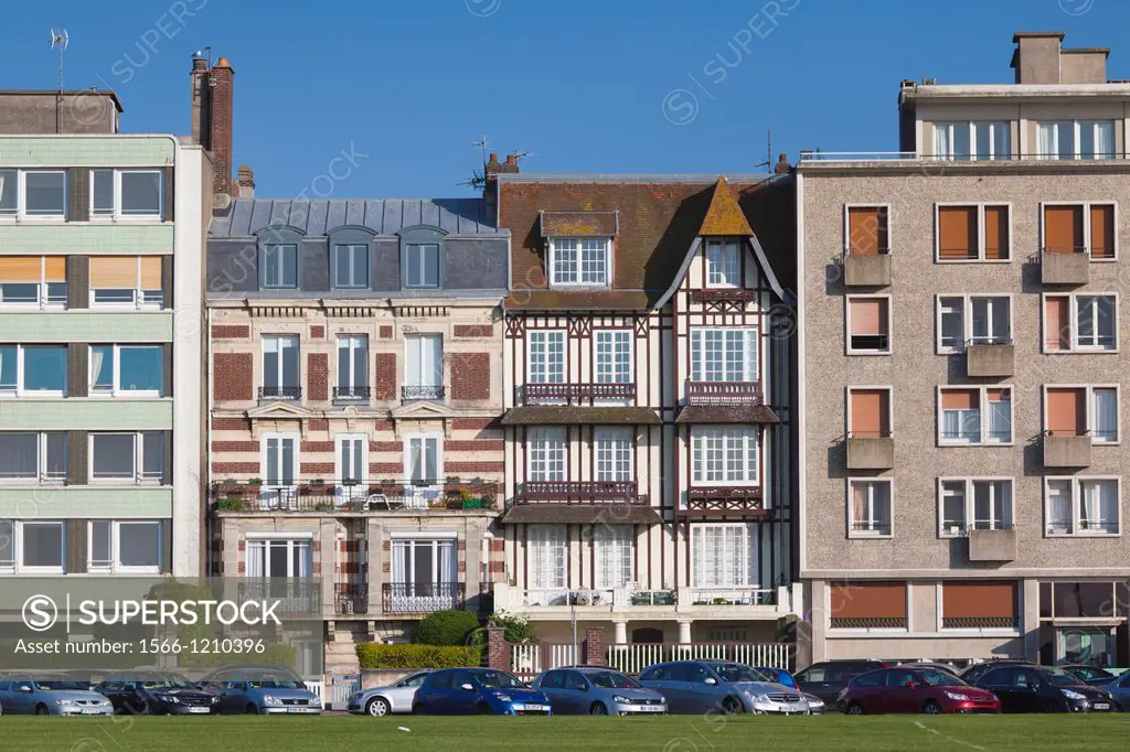 France, Normandy Region, Seine-Maritime Department, Dieppe, buildings along the Boulevard de Verdun