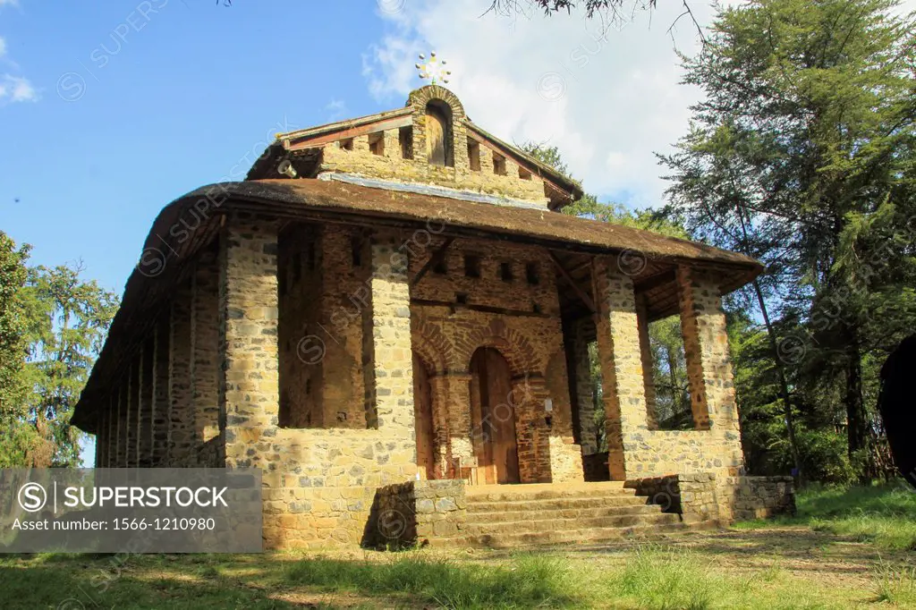 Africa, Ethiopia, Gondar The Royal Enclosure Church of Debre Birhan Selassie Exterior