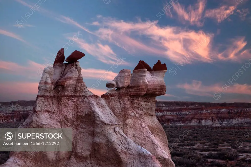 Hoodoo Rock formations at Blue Canyon, Arizona - USA - Hopi Indian reservation Lands