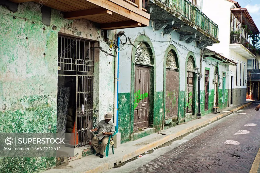 Street, Old quarter, Panama City  Panama.