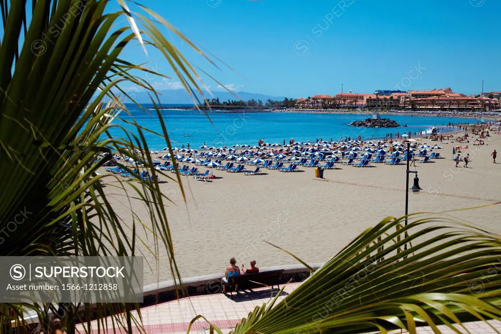 Playa de Los cristianos, beach, Tenerife, Canary Islands, Spain.