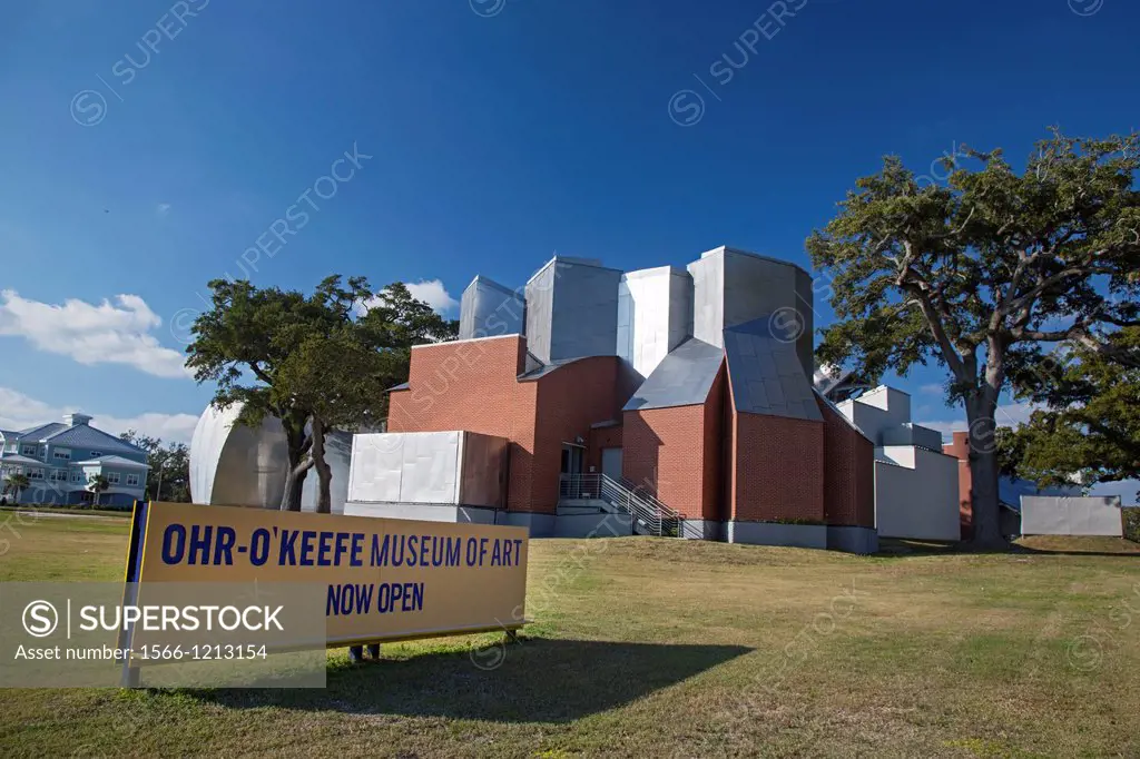Biloxi, Mississippi - The Ohr-O´Keefe Museum of Art, designed by Frank Gehry  The museum faces the Gulf of Mexico, its opening was delayed for years w...