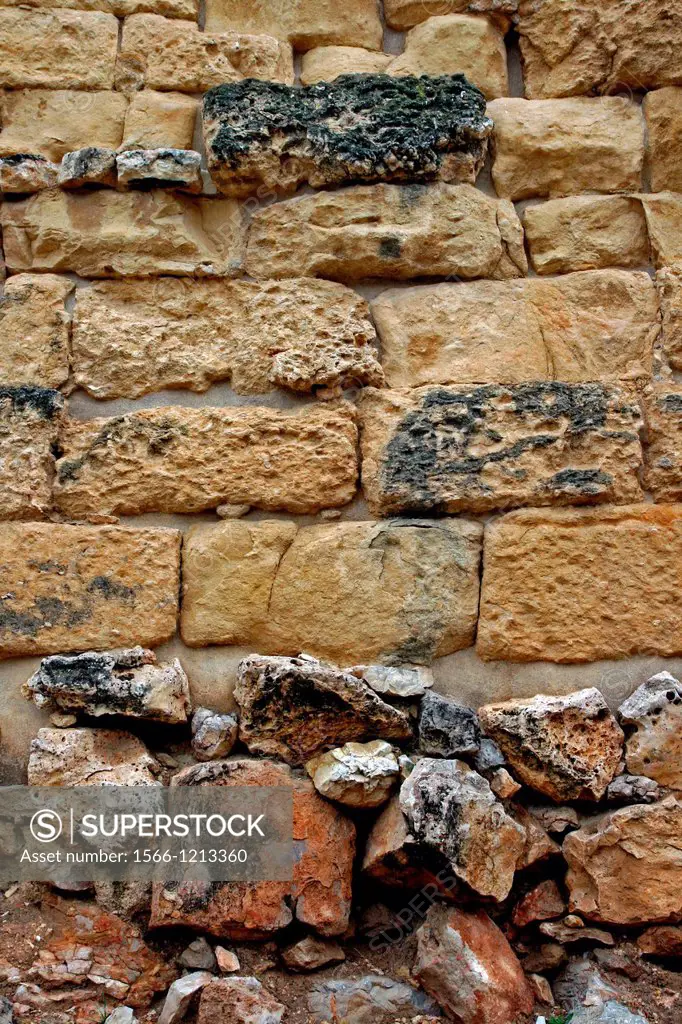 ancient Roman wall, Tarragona, Catalonia, Spain