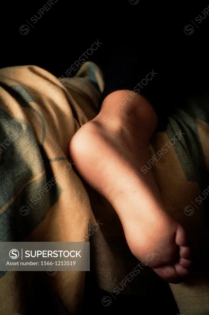 Foot of a person sleeping