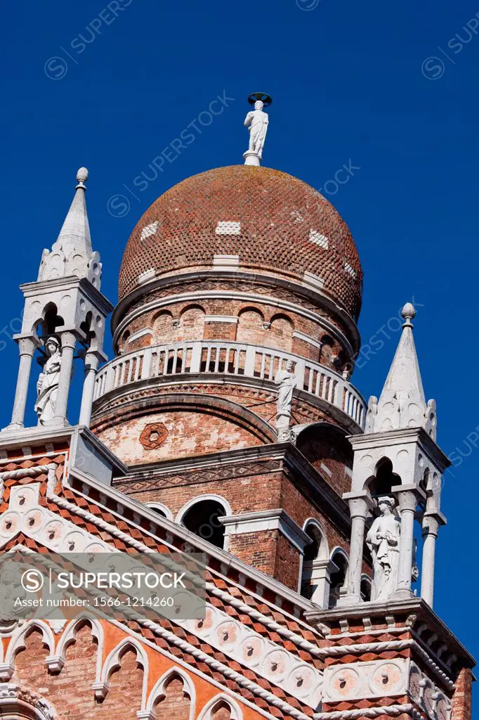 Madonna dell´Orto church facade and bell tower, Cannaregio neighborhood, Venice, Italy, Europe