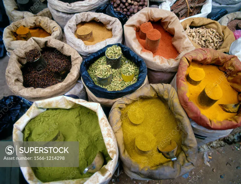 Yemen, Ta´izz, market, spices,