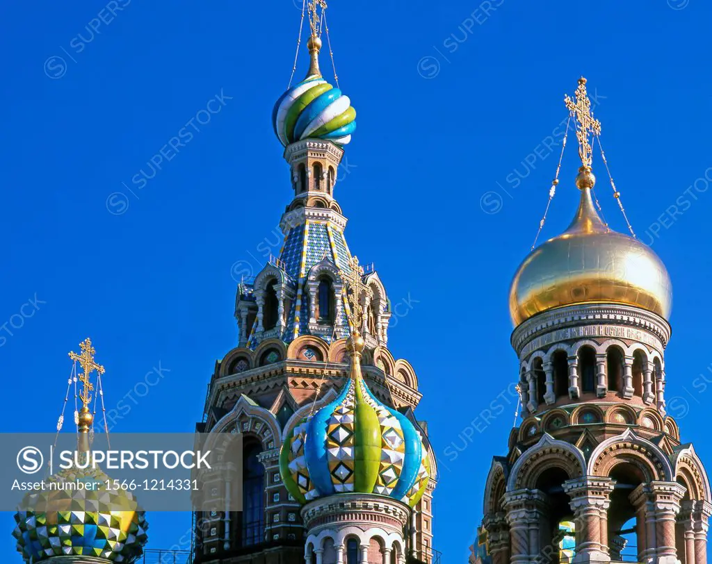 Russia, St Petersburg, Church of the Resurrection of Christ,