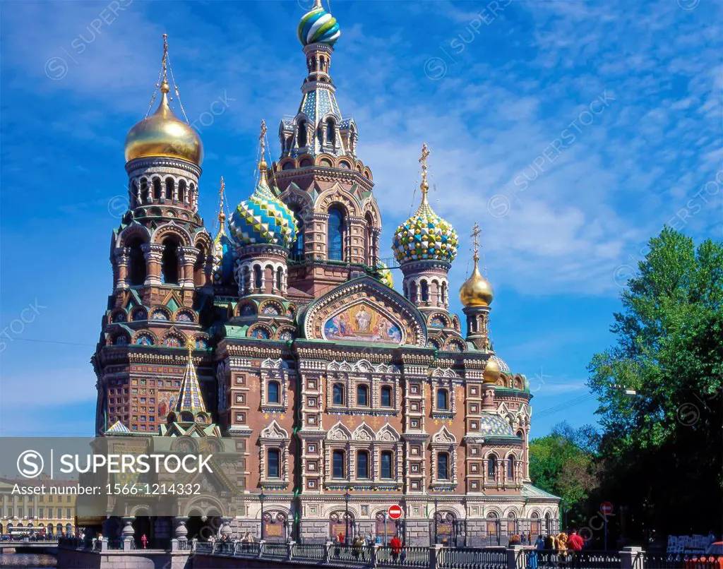 Russia, St Petersburg, Church of the Resurrection of Christ,