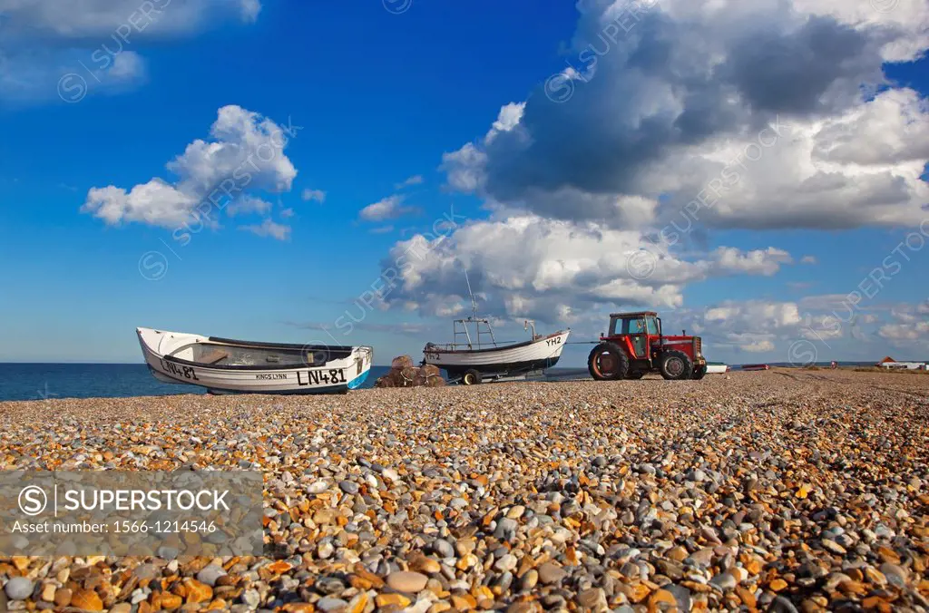 Crab Boats on Cley Beach Norfolk April