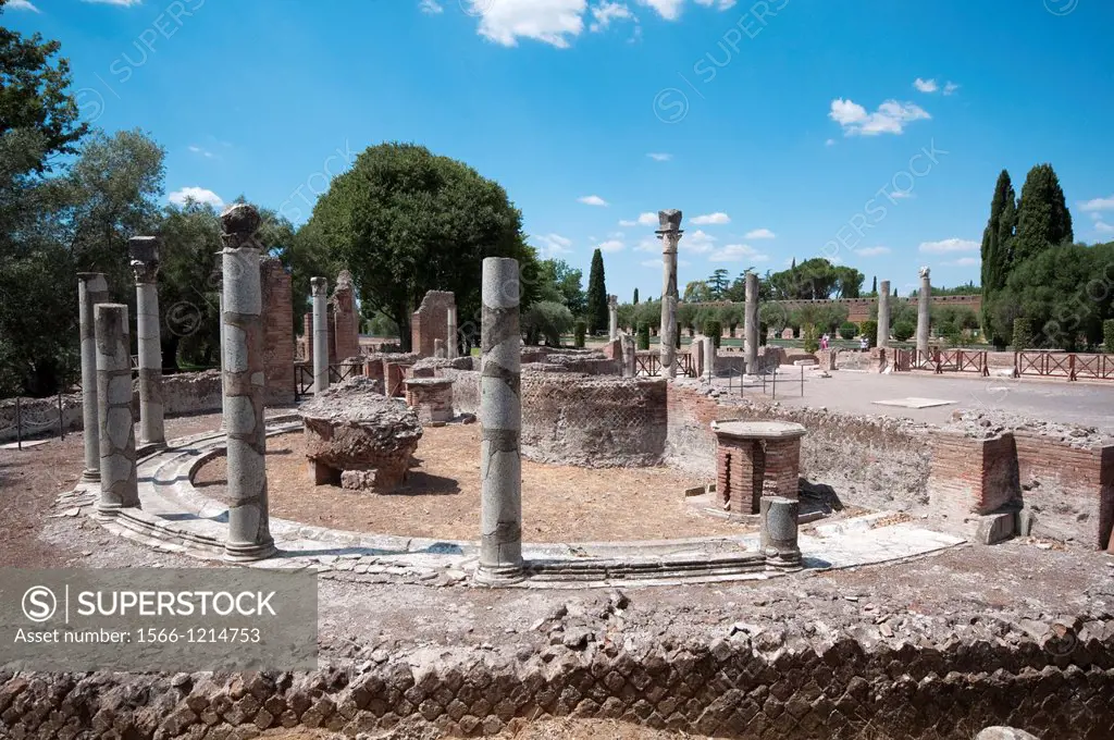 Italy, Lazio, Tivoli Villa Adriana, Hadrian´s Villa, built on the order of Emperor Hadrian, Ruins