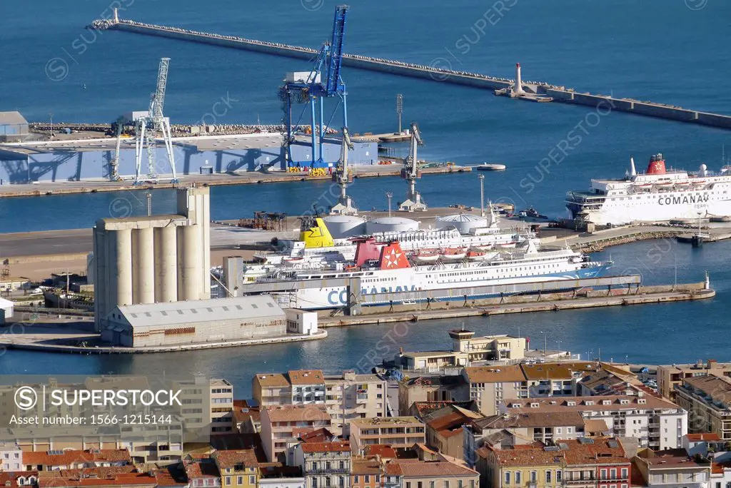 Cruise ships docked in the Port of Sete on France´s Mediterranean Coast