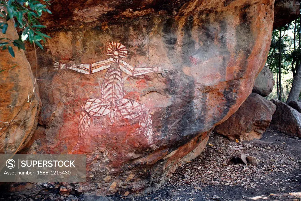 Aboriginal rock art site at Nourlangie Rock in Kakadu National Park, Northern Territory, Australia