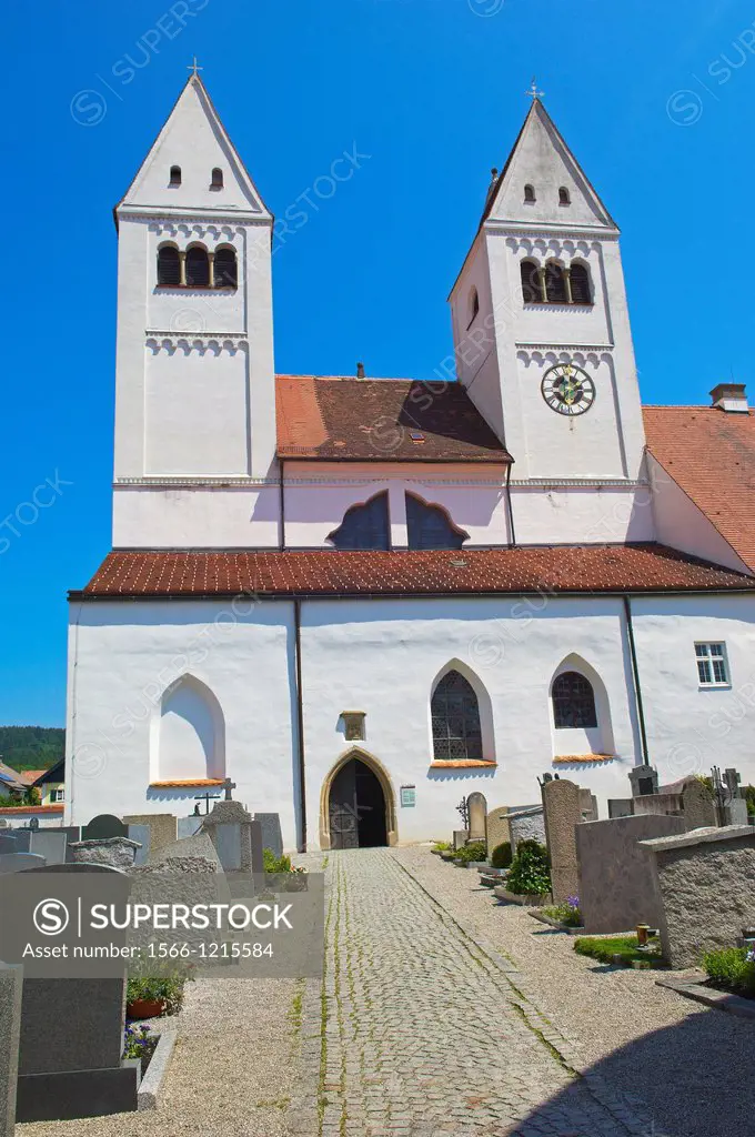 Steingaden, Upper Bavaria, St  John the Baptist Abbey church, Bavaria, Germany.