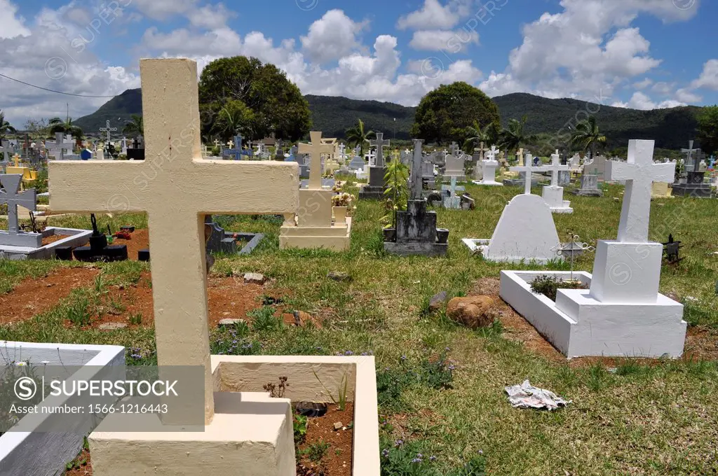 Mauritius, Christian cemetery in the inner part of the island
