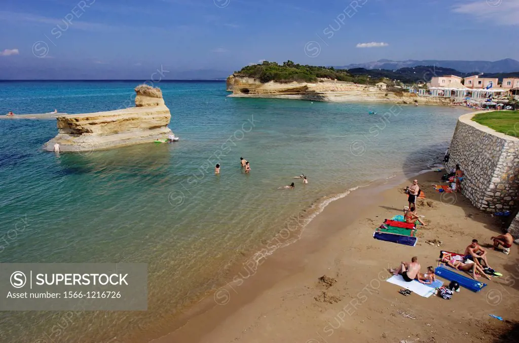 Beach near Sidari village  Corfu island, Greece