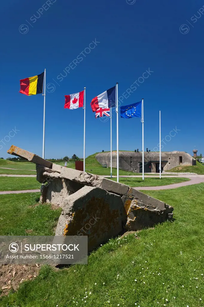France, Normandy Region, Calvados Department, D-Day Beaches Area, Merville-Franceville, Musee de la Batterie de Merville, Merville Battery Museum, sit...