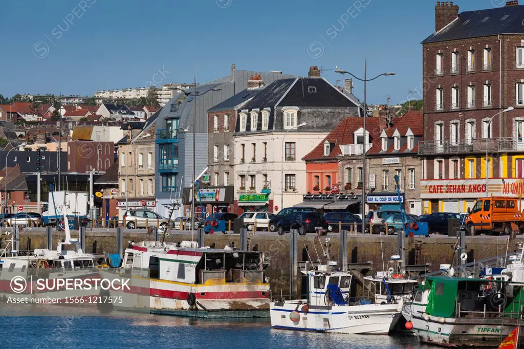 France, Normandy Region, Seine-Maritime Department, Dieppe, view of the Port de Peche, fishing harbor