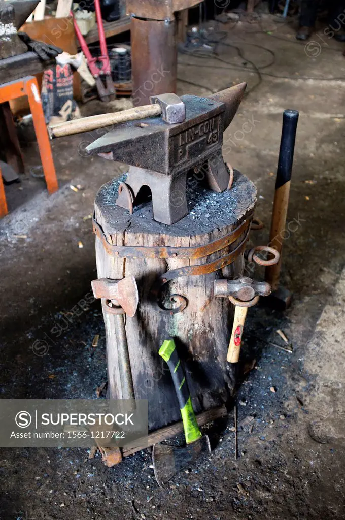 working tools in forging blacksmith shop
