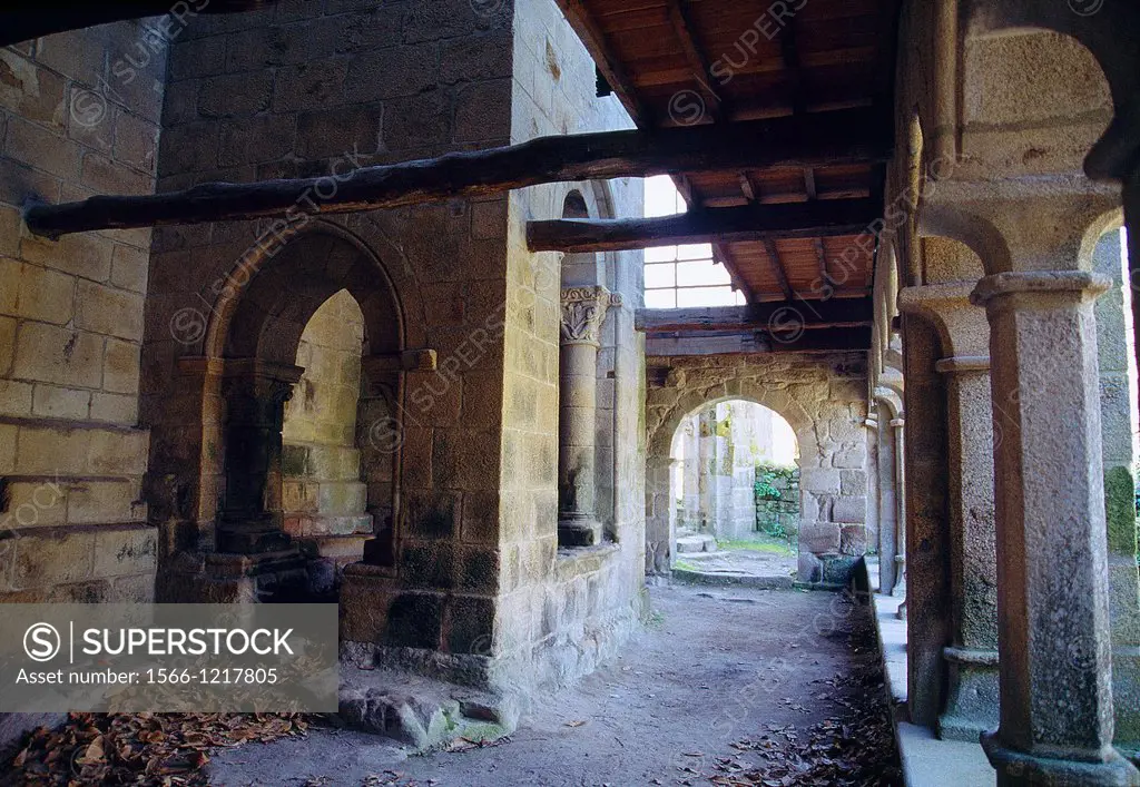 Ruins of the monastery of Santa Cristina de Ribas de Sil. Ribeira Sacra, Orense province, Galicia, Spain.