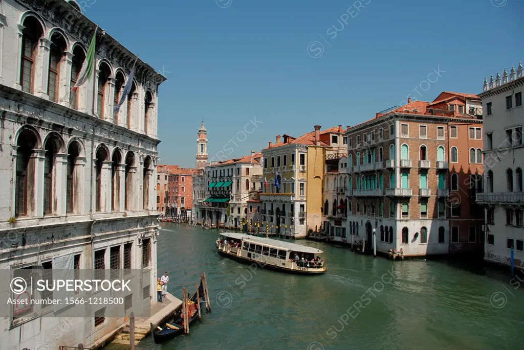 Canal Grande  Sestiers di San Polo and di Cannaregio  Venice, Veneto, Italy, Europe 
