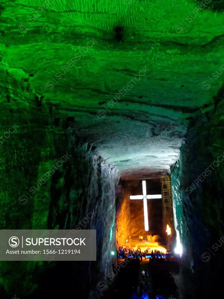 Salt Cathedral of Zipaquirá, Cundinamarca, Colombia.