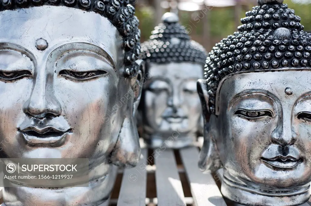 Silver Buddha Heads