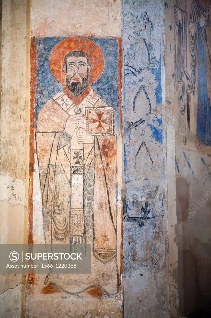 frescoes, church of the holy cross, armenian cathedral, akdamar island, lake van, south-eastern anatolia, turkey, asia