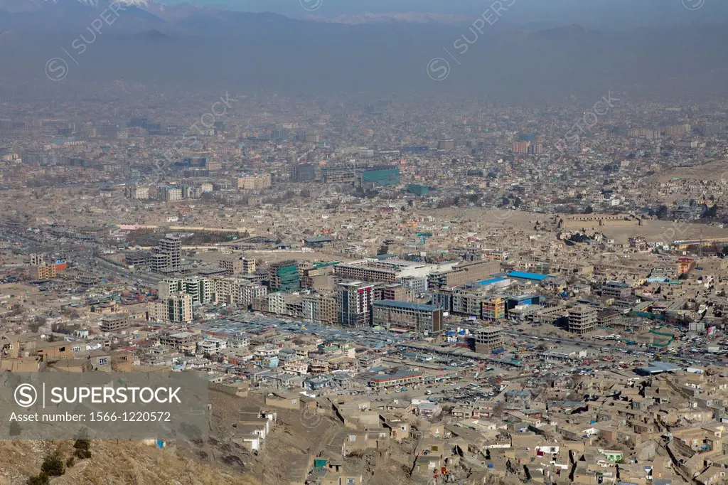 view on the city of Kabul, Afghanistan