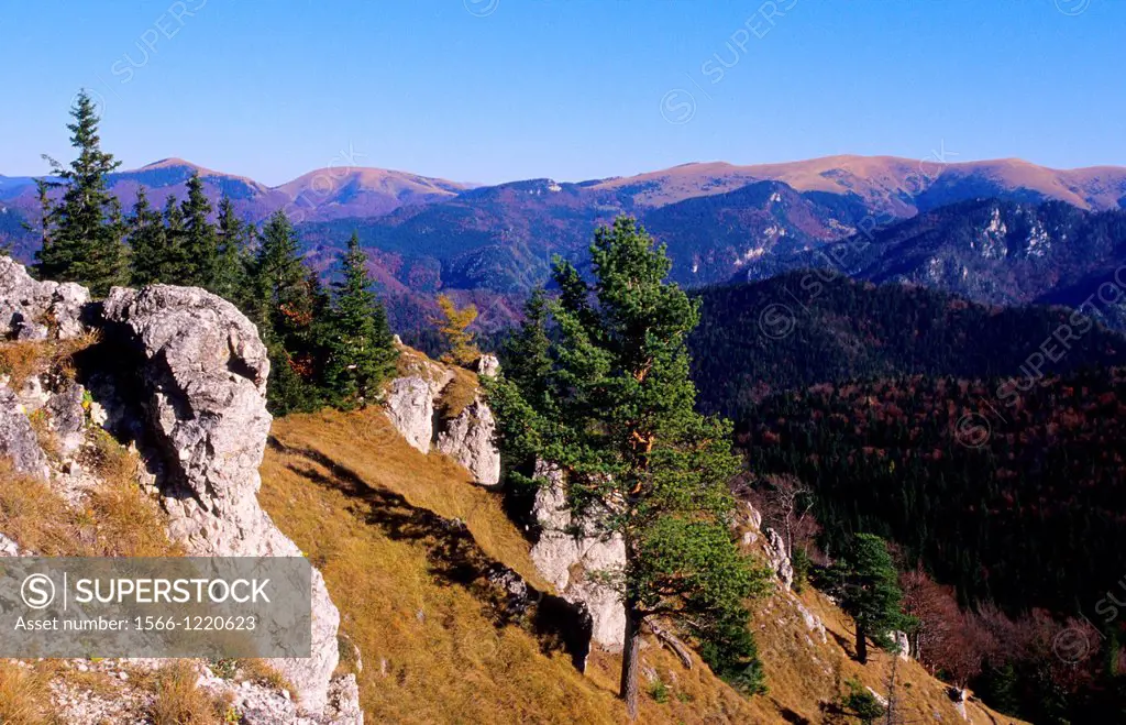 View of National Park Velka Fatra from the Ostra mountain, Slovakia
