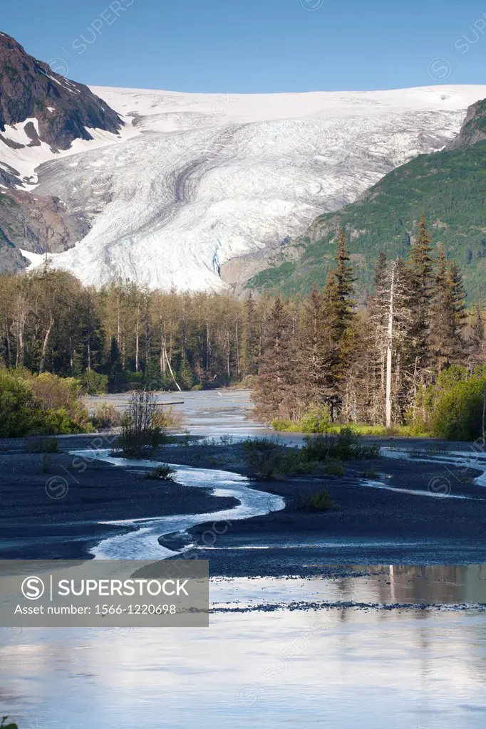 Exit Glacier, Kenai Fjords National Park, Kenai Peninsula, Alaska, U S A
