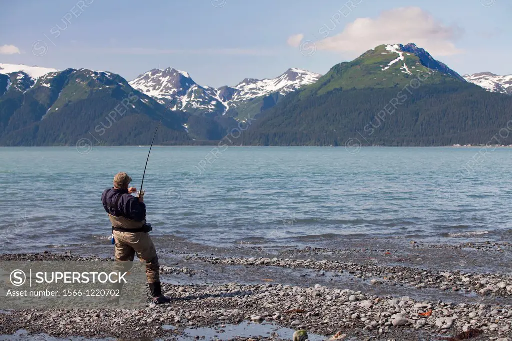 Fishing near Seward, Kenai Peninsula, Alaska, U S A
