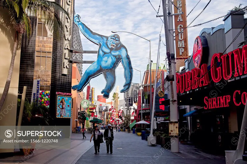 giant Gorilla and the Bubba Gump Shrimp Co at City Walk, Universal Studios Hollywood, Universal City, Los Angeles, California, United States of Americ...