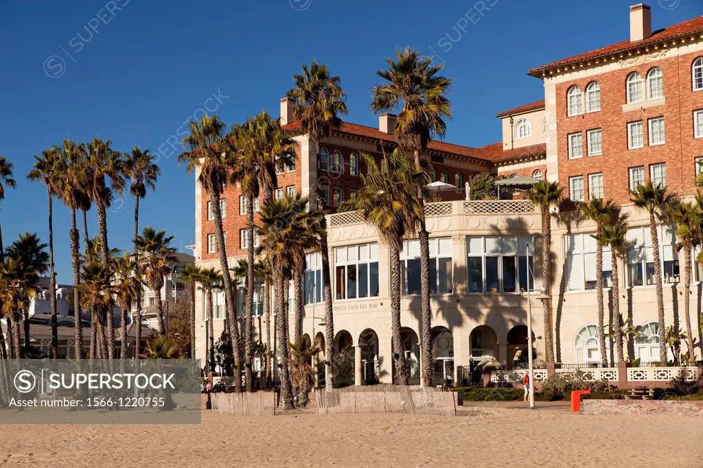 Hotel Casa del Mar at the beach in Santa Monica, Los Angeles County, California, United States of America, USA