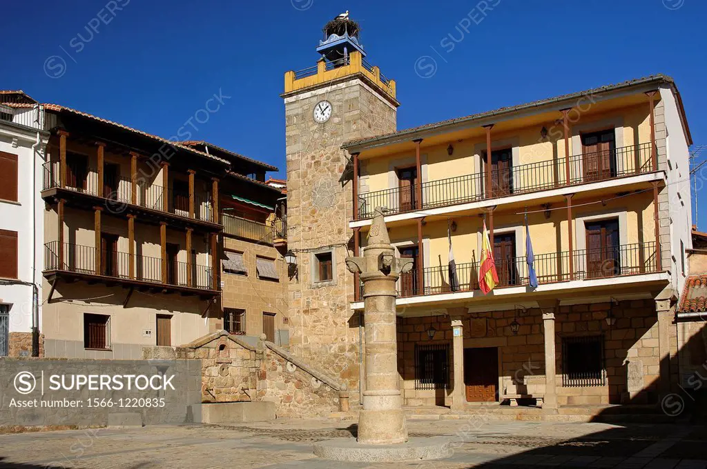 Town Hall Square, Pasaron de la Vera, Caceres-province, Spain,