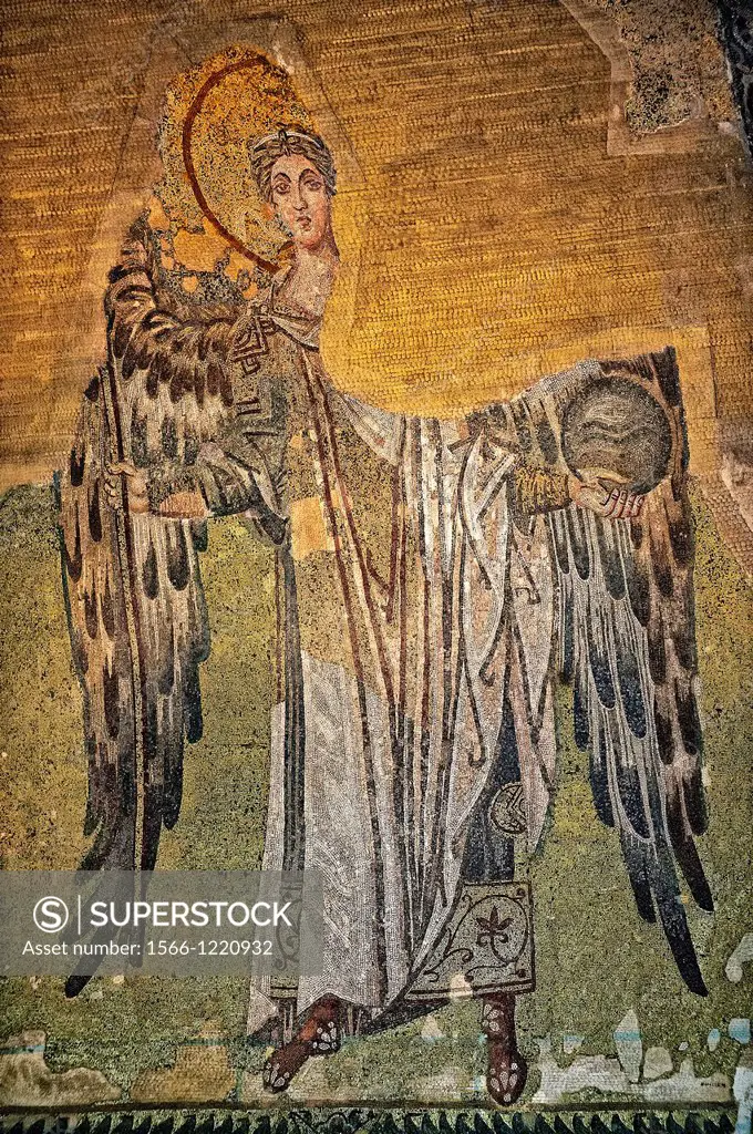 Byzantine Mosaic of an Angel, Hagia, Sophia, Istanbul, Turkey
