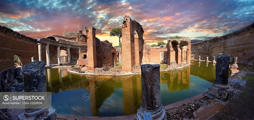 Hadrian´s Villa  Villa Adriana  2nd century AD - The Maritime Theatre  Teatro Marittimo , so called because of its shape and marine architectural deco...
