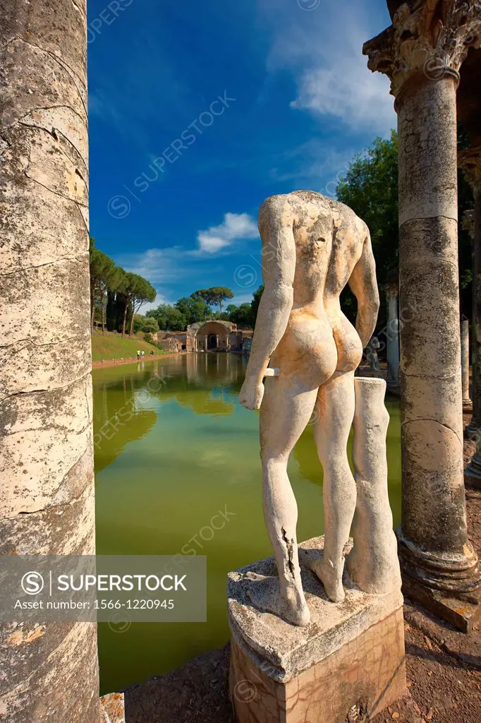 The Canopus, an elongated canal imitating the famous sanctuary of Serapis near Alexandria  The semi-circular exedra of the Serapeum is located at its ...