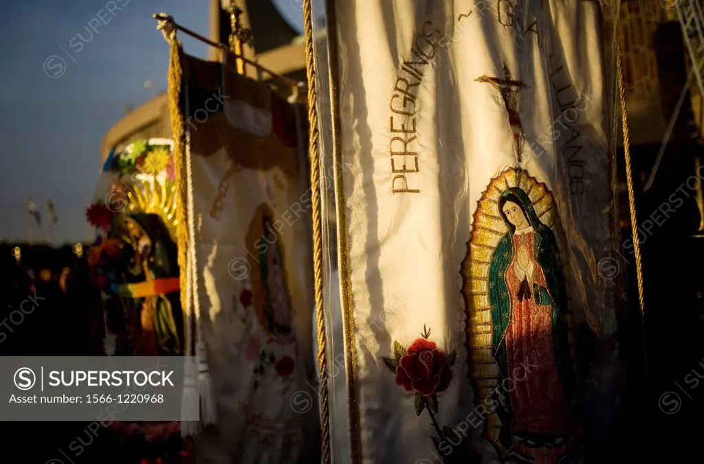 Images of the Our Lady of Guadalupe outside of the Our Lady of Guadalupe Basilica in Mexico City, December 9, 2012