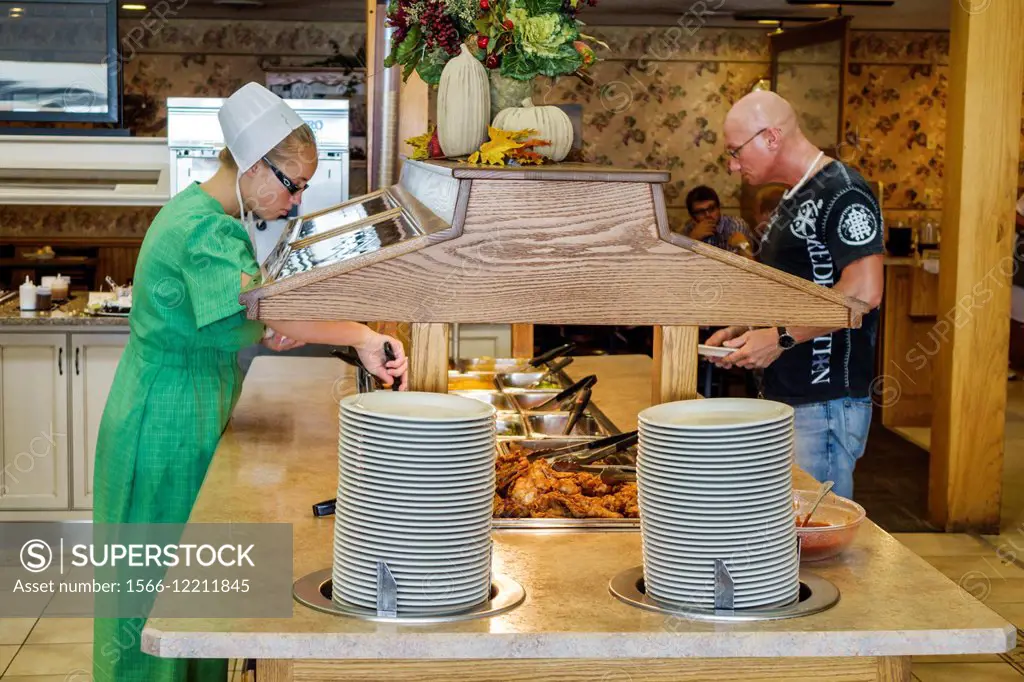 Illinois, Arthur, Yoder´s Kitchen, Amish, restaurant, inside, buffet.
