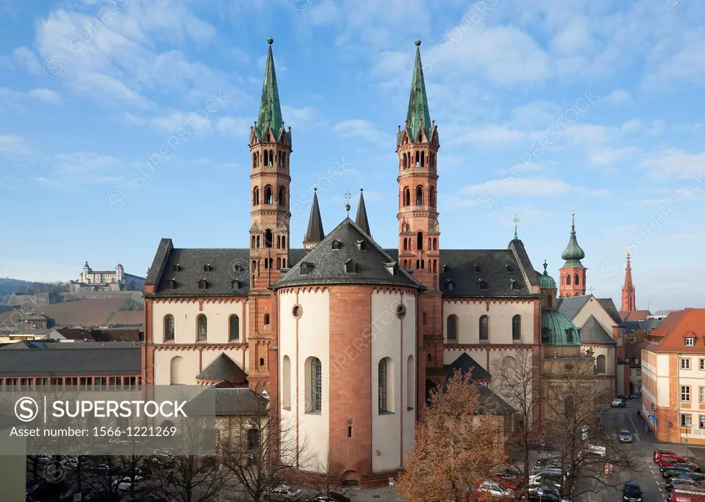 Kilian Cathedral, East Choir and Towers, Würzburg, Bavaria, Germany