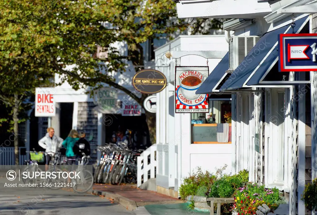 Quaint shops, Edgartown, Martha´s Vineyard, Massachusetts, USA