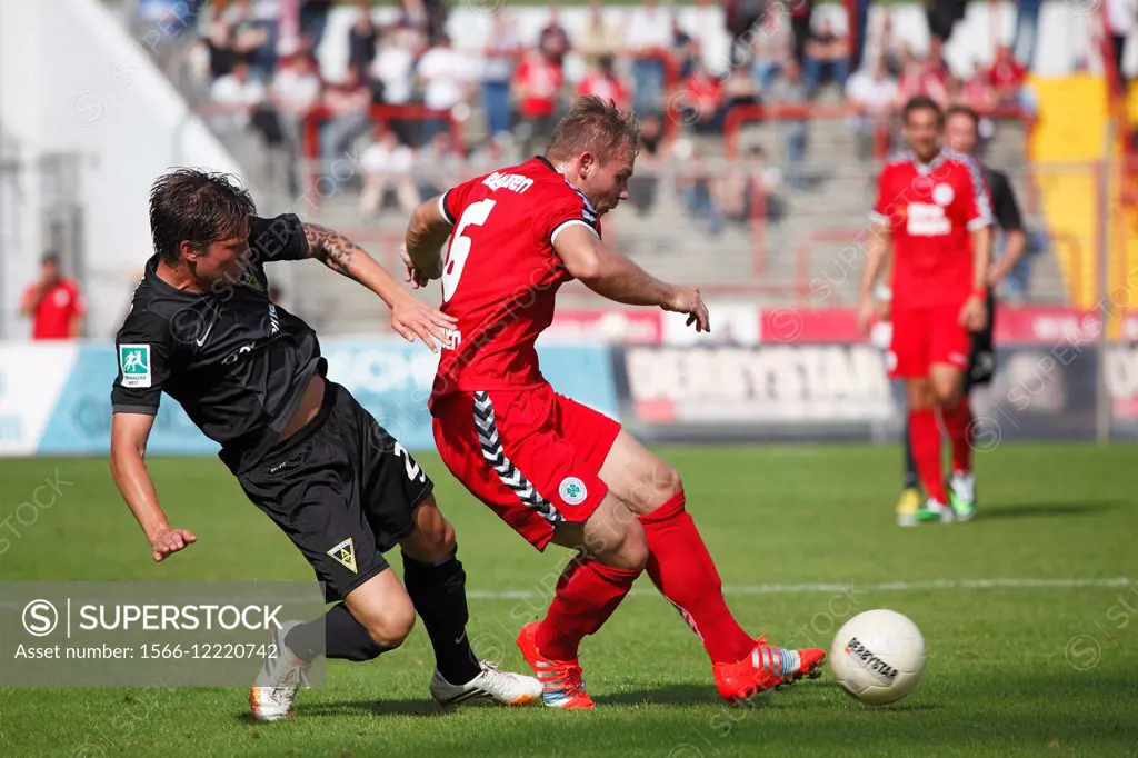 sports, football, Regional League West, 2014/2015, Rot Weiss Oberhausen versus Alemannia Aachen 0:0, Stadium Niederrhein in Oberhausen, scene of the m...