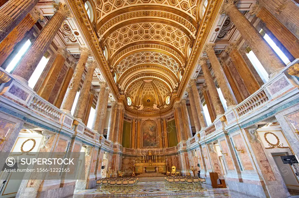 The Baroque Chapel of the Bourbon Kings of Naples Royal Palace of Caserta, Italy