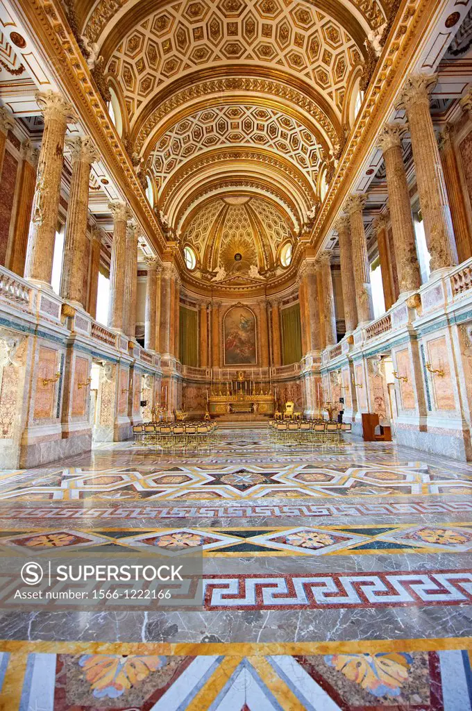 The Baroque Chapel of the Bourbon Kings of Naples Royal Palace of Caserta, Italy