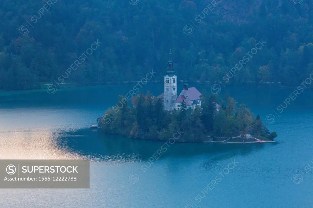 Assumption of Mary Pilgrimage Church, Bled island, Lake Bled, Bled, Slovenia, Europe.